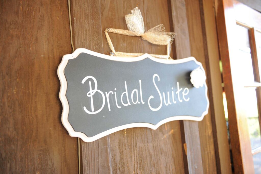 Bridal suite at Apple Hill's wedding venue.